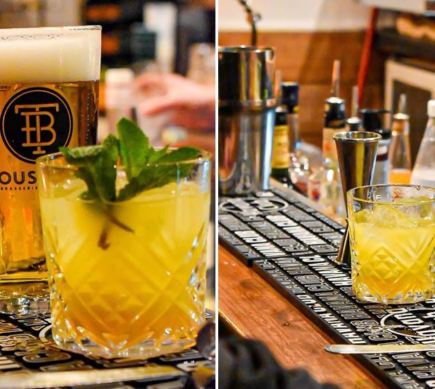Cocktails maison servis au bar Copains d'Abord